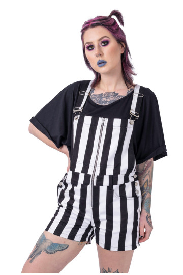 Combishort Rayé Noir Et Blanc