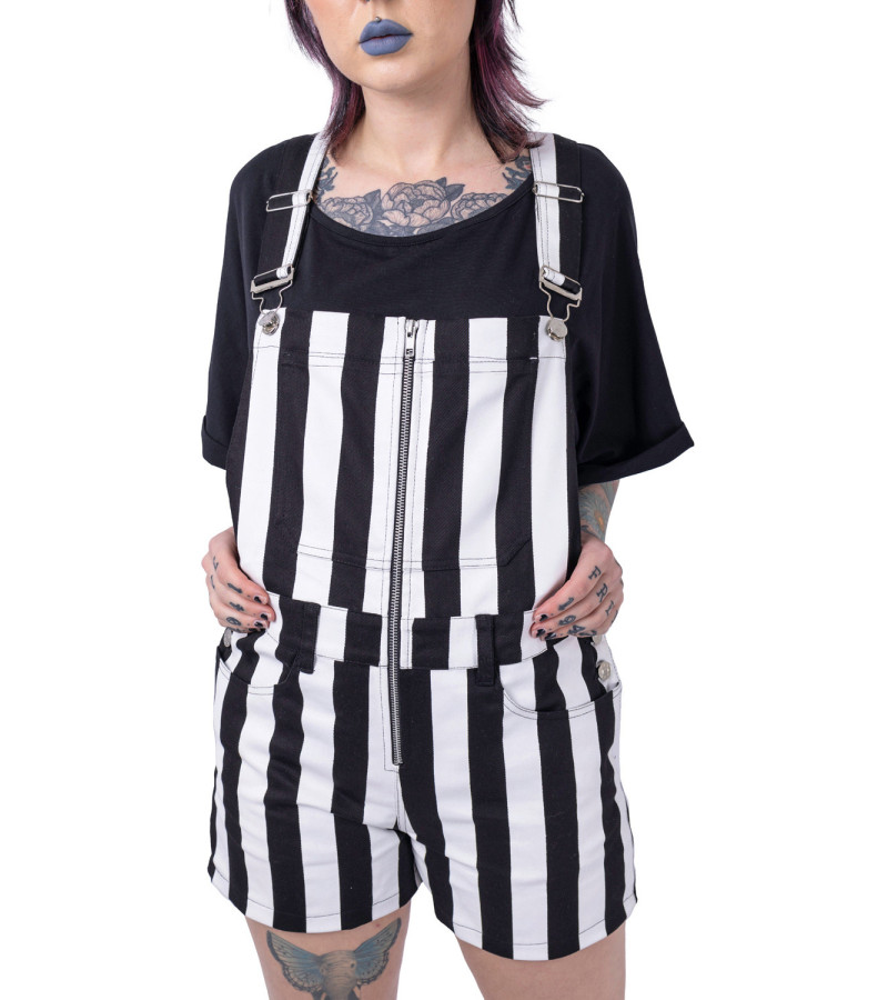 Combishort Rayé Noir Et Blanc