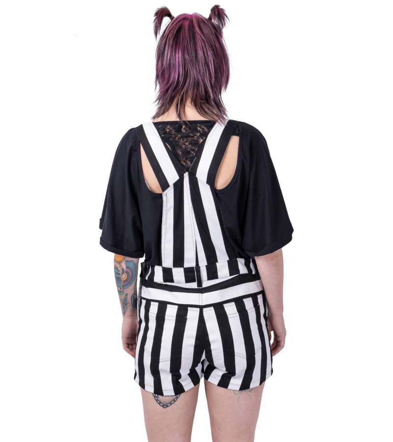 ATTENTION DEFAUT ! Combishort Rayé Noir Et Blanc XL