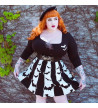 Robe Rayures Et Chauve Souris Kreepsville 666