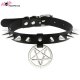 Choker pentagramme et piques