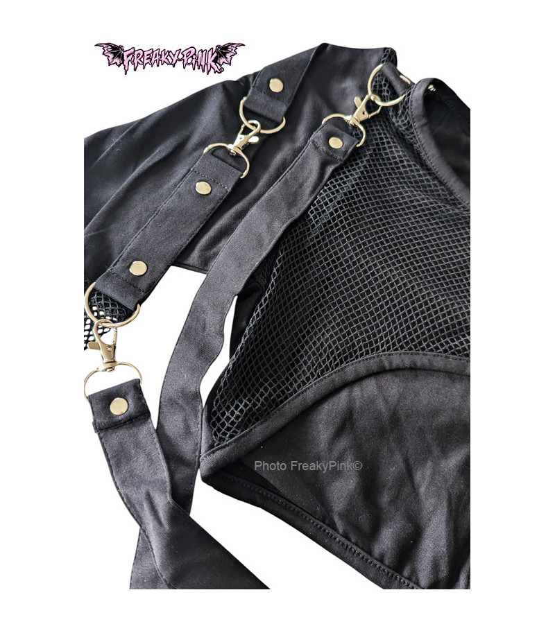 Morena Black Mesh Gothic Shrug