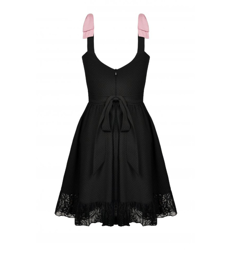 Doll Heart Pink Black Dress
