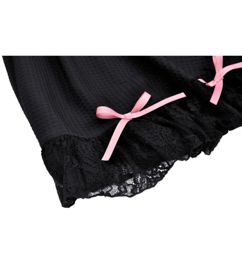 Doll Heart Pink Black Dress