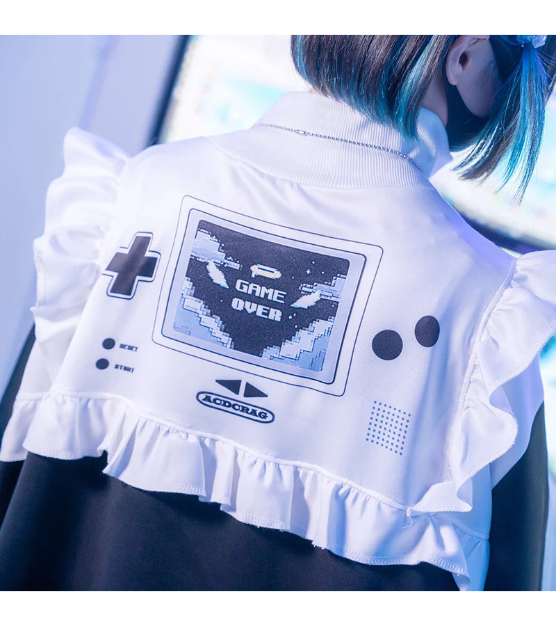 Game Over Frill Jacket Noire ACDC RAG