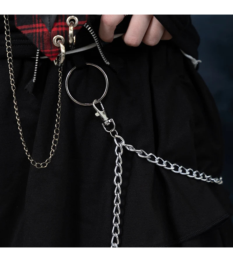 Dark Abyss Cross Chain Skirt Black ACDC RAG
