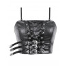Black Straps Corset  - Freaky Pink