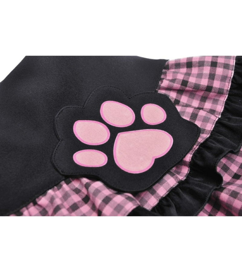 Magic Cat Pink Plaid Frilly Skirt