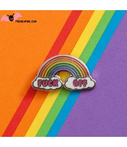 Pins Fuck Off Rainbow