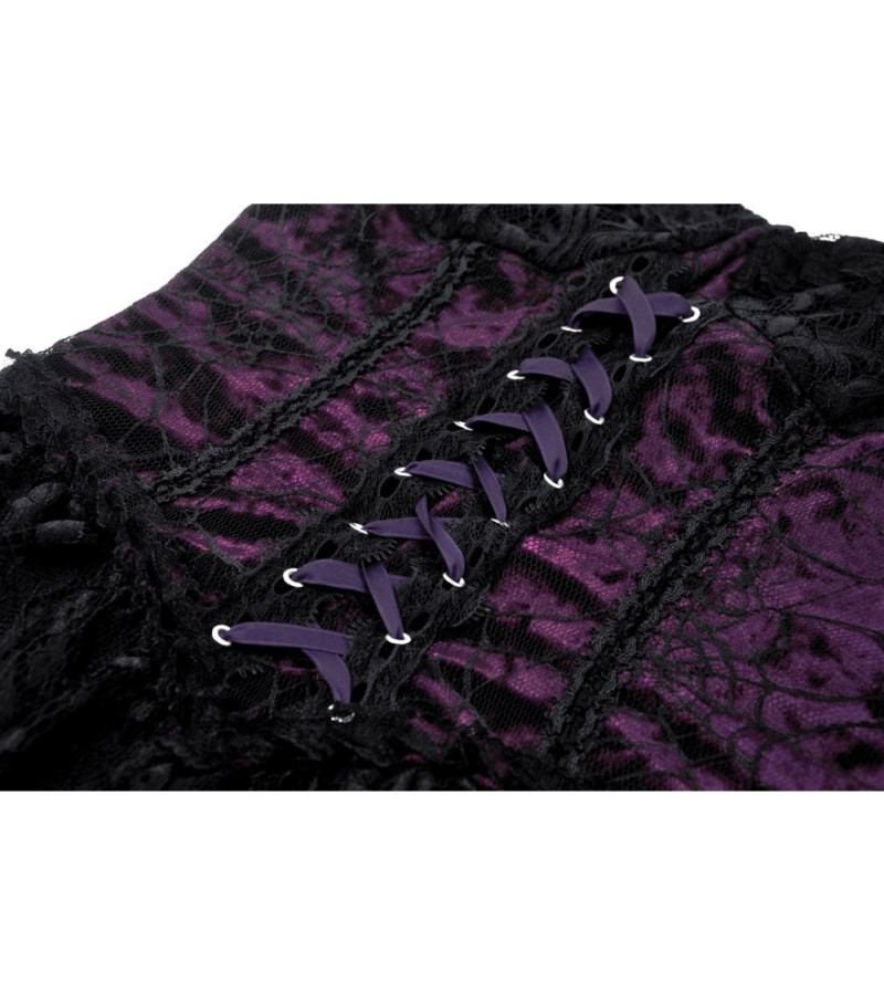 Gothic Purple And Black Dress Front