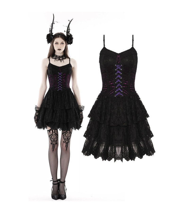 Gothic Purple And Black Dress