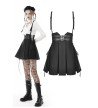 Black Pleated Belts And Lacings Dress