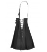 Black Pleated Belts And Lacings Dress