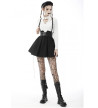 Black Pleated Belts And Lacings Dress