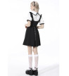 Black Pleated Preppy Style Dress
