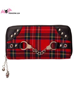 Portefeuille Menottes Tartan Rouge