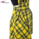 Robe Salopette Tartan Jaune