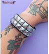 Bracelet A Clous Carrés 2 Rangs
