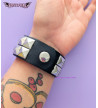 Bracelet A Clous Carrés 2 Rangs