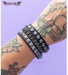 Gothic Black Bracelet With Chain And Studs