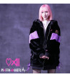 Manteau Fourrure Col Sailor Noir et Violet - Motto Aishite