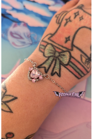 Pink Heart Kawaii Bracelet - Freaky Pink
