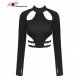 Crop top punk noir "Cut Out"