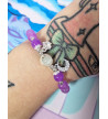 Purple Beads Moon Star Bracelet - Freaky Pink