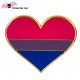 Pins coeur drapeau fierté bisexuelle