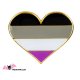 Pins drapeau asexuel coeur