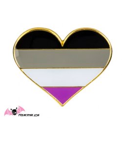 Pins drapeau asexuel coeur