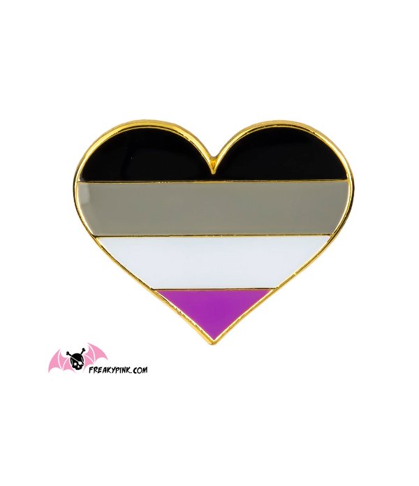 Pins drapeau asexuel coeur