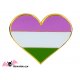 Pins cœur drapeau genderqueer