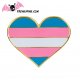 Pins coeur drapeau transgenres