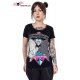 T-shirt Ouija Baby Unicorns bleu et rose