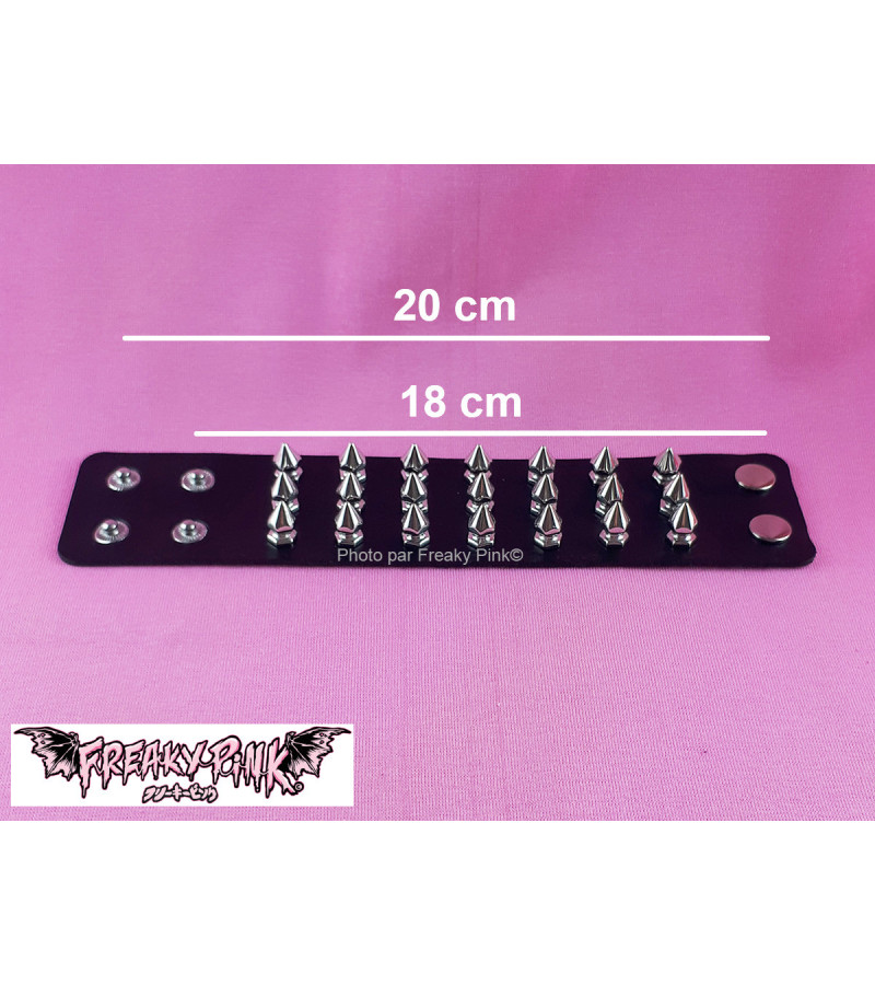 Bracelet Piques Noir Large