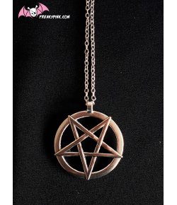 Collier grand pentagramme rond