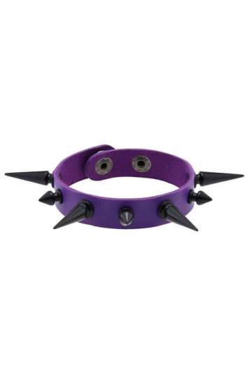Bracelet Violet Piques Noirs