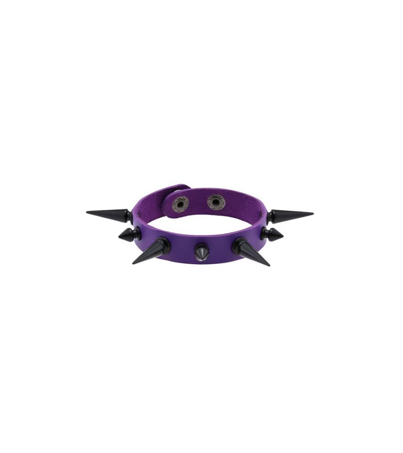 Bracelet Violet Piques Noirs Bracelet Violet Piques Noirs