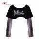 Crop top manches longues Cheshire Cat