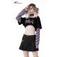 Crop top manches longues Cheshire Cat