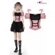 Bustier lolita rose et noir