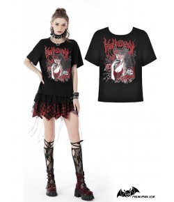 T-shirt Demon Seduction noir et rouge
