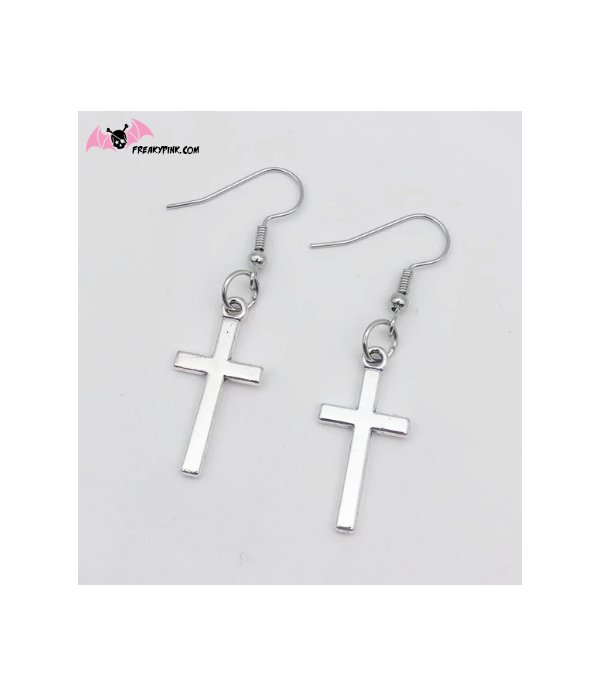 Boucles d'oreilles petites croix simples