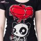 T-shirt panda squelette Explosive Heart