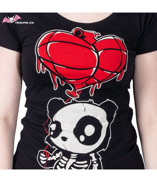 T-shirt panda squelette Explosive Heart