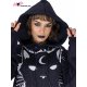 Sweat-shirt long à capuche Moon Kitty