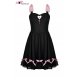 Robe Doll Heart Rose et Noire