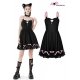 Robe Doll Heart Rose et Noire