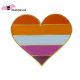 Pins nouveau drapeau lesbienne coeur